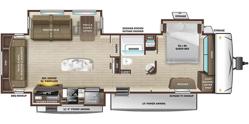 Highland Ridge Open Range 322RLS floor plan