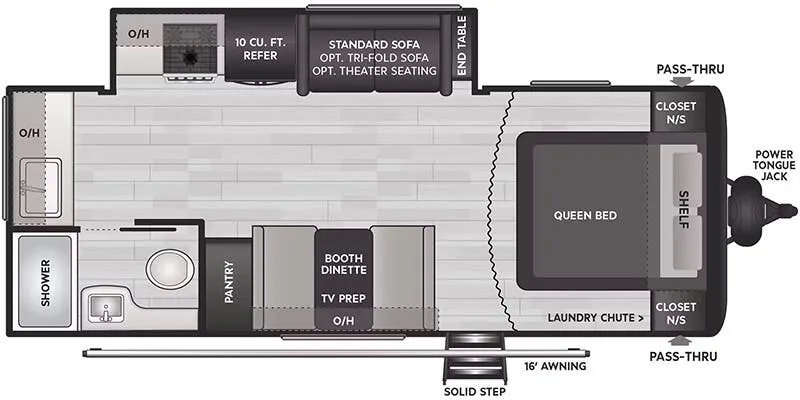 2025 Keystone Hideout East 22MLS - Floor plan