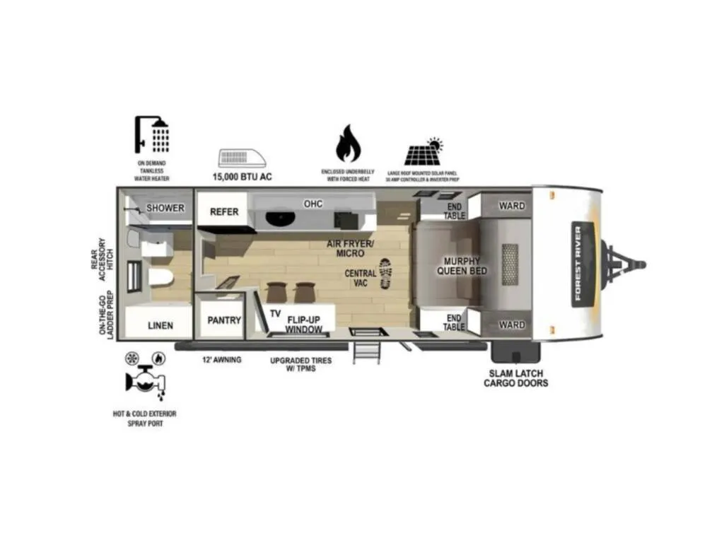 2027 Forest River R-Pod RPT197 - Floor plan