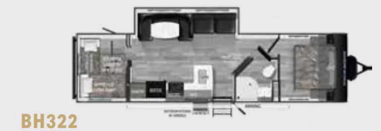 Heartland Pioneer BH322 floor plan
