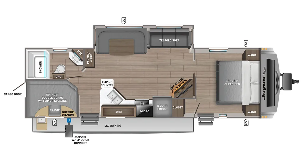2023 Jayco White Hawk 29BH floor plan