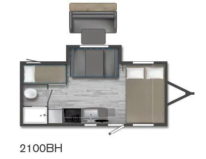 Winnebago Micro Minnie 2100BH floor plan