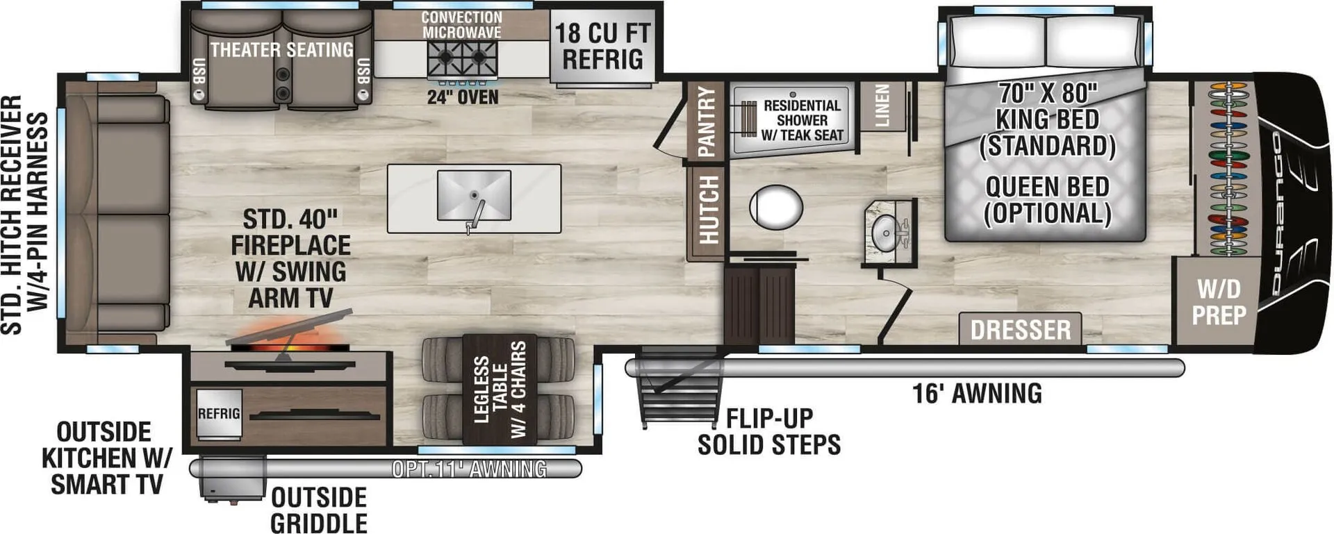 K-Z Durango D302RLT floor plan