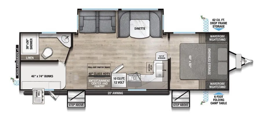 Alliance RV Delta 281BH floor plan