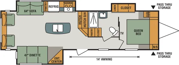 K-Z Sportsmen 323IK floor plan