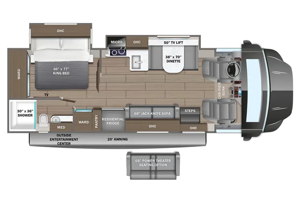 2027 Entegra Coach Condor 23S floor plan