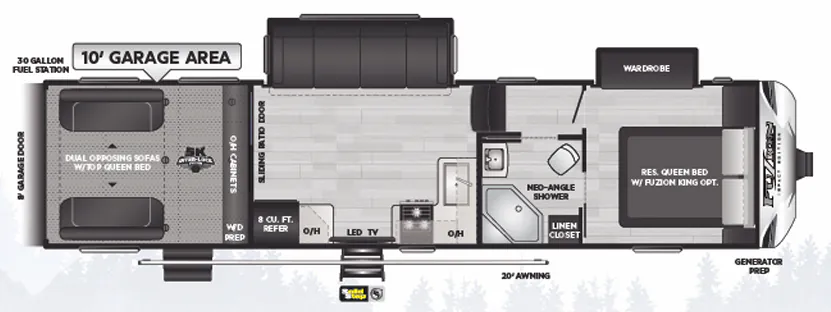 Keystone Fuzion Impact 311 floor plan
