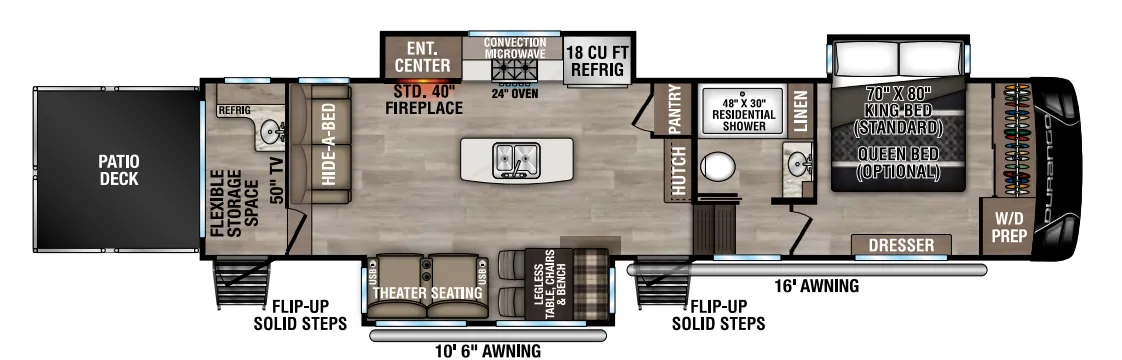 K-Z Durango D341RPT floor plan
