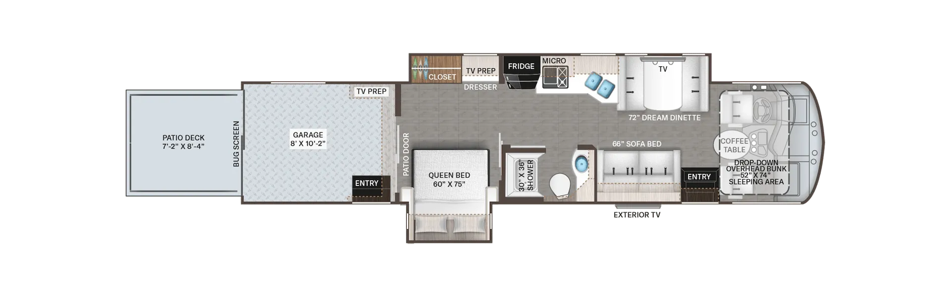Thor Motor Coach Outlaw Wild West 38M floor plan