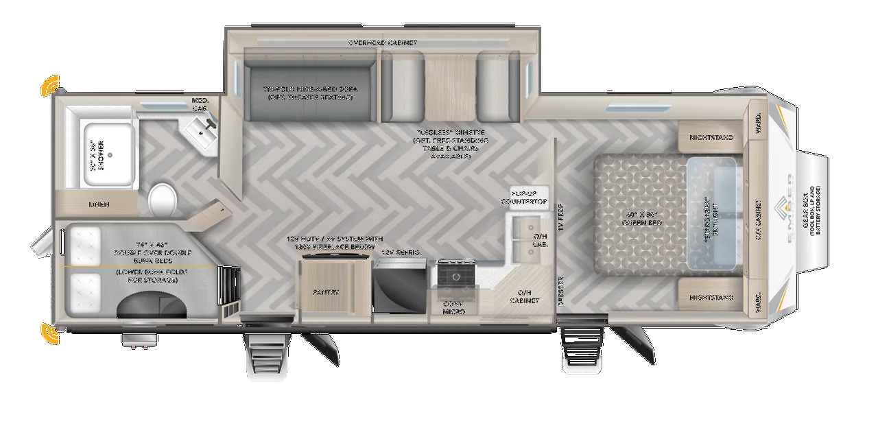 Ember RV Touring Edition 28BH floor plan