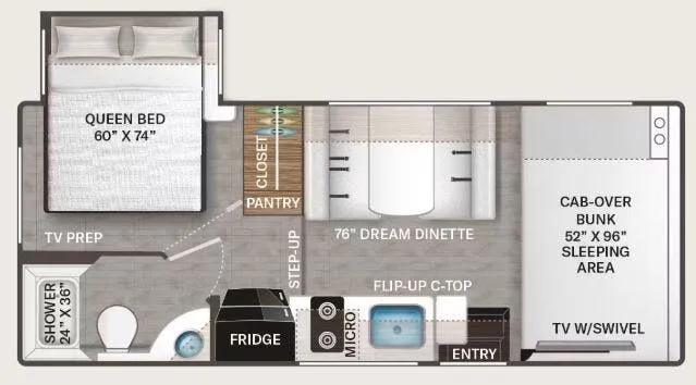 Thor Motor Coach Chateau 22Z floor plan
