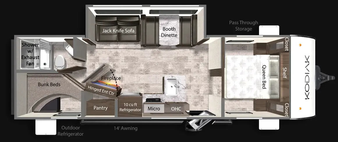 2025 Dutchmen Kodiak 270BHSL - Floor plan