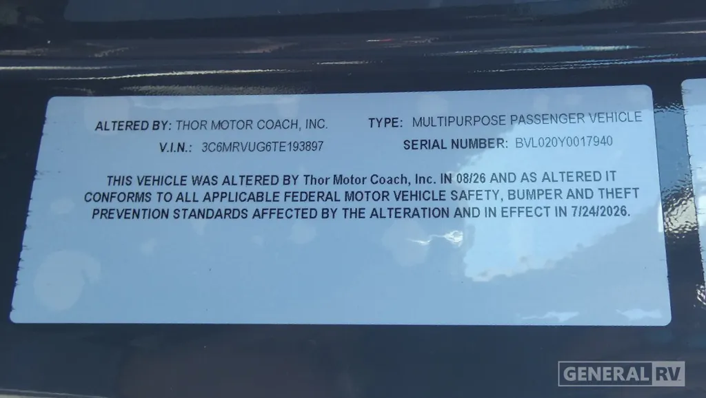 2027 Thor Motor Coach Tellaro 20Y, Photos photo 26