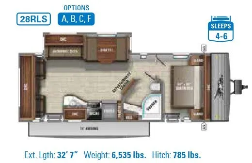 Jayco Jay Flight 28RLS floor plan