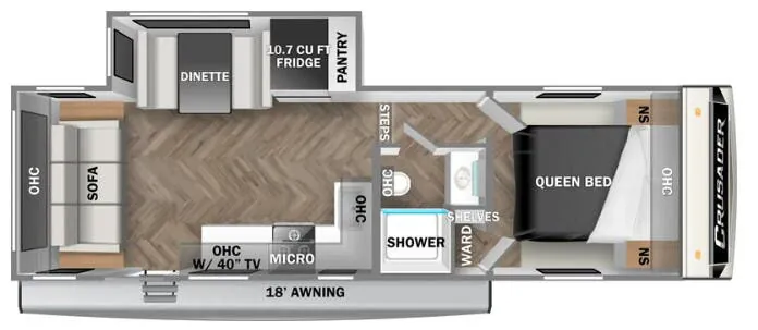 Prime Time Crusader X 250RLX floor plan