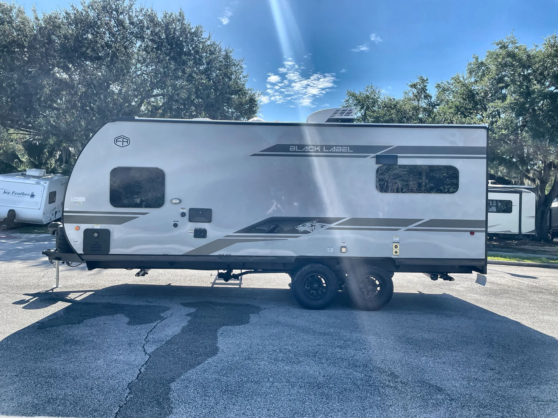 2027 Forest River Cherokee Grey Wolf Black Label 18RRBL — off campside