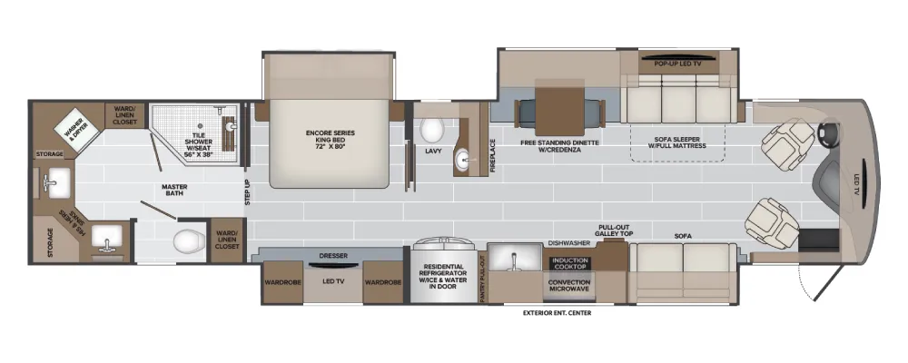 Holiday Rambler Armada 44LE floor plan