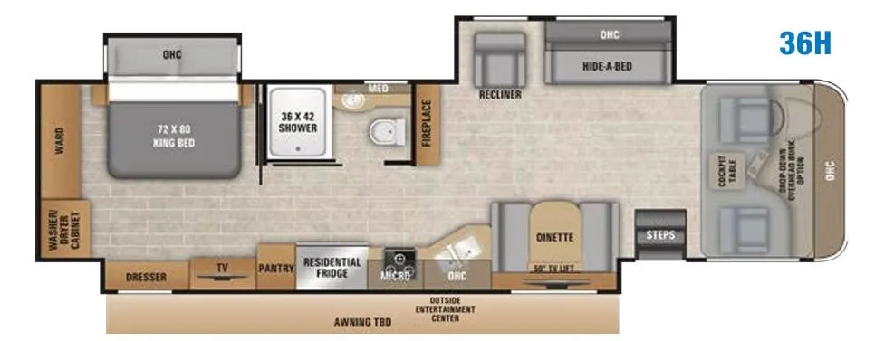 Jayco Precept Prestige 36H floor plan