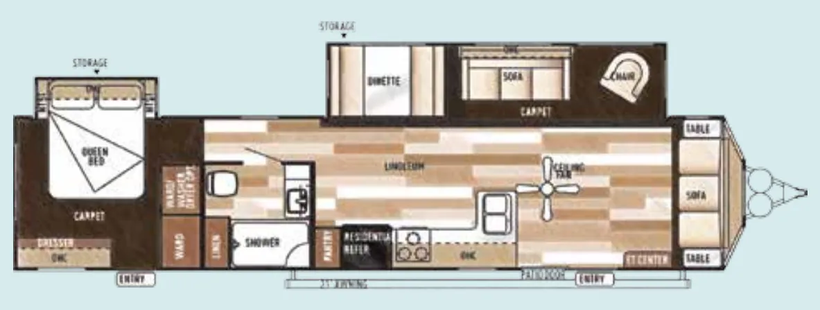Forest River Salem Villa 39FDEN floor plan