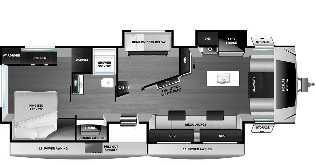 2026 Open Range RV Open Range 335RBS floor plan