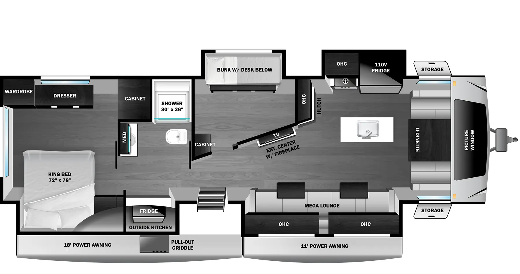 2026 Open Range RV Open Range 335RBS - Floor plan