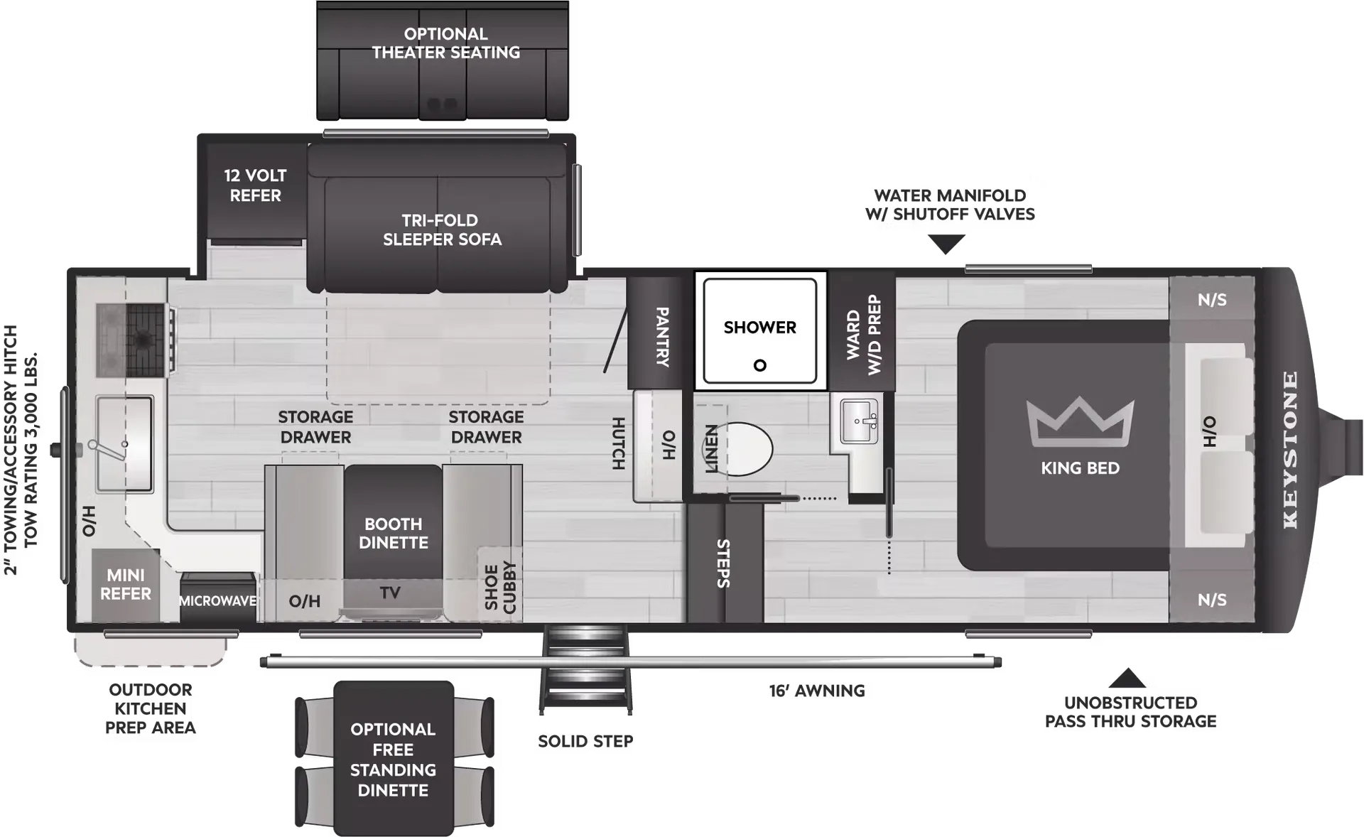 2027 Keystone Cougar 23MLE 23MLE - Floor plan