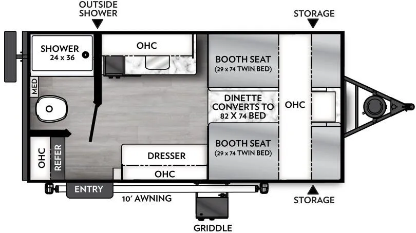 2026 Coachmen Remote 13R - Floor plan