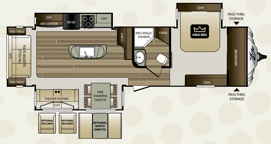 Keystone Cougar XLite 30RLI floor plan