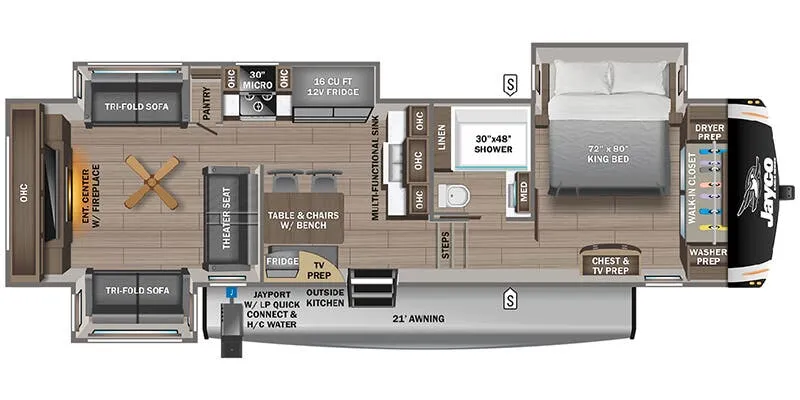Jayco Eagle 335RDOK floor plan