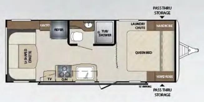 Keystone Bullet 210RUDWE floor plan