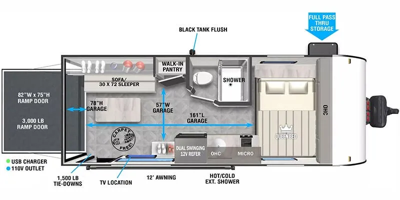 Forest River Salem FSX Northwest 181RT floor plan