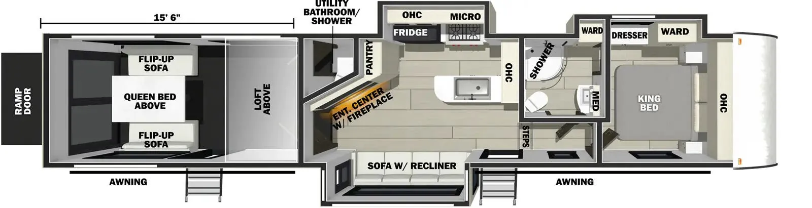 Forest River Vengeance Rogue Armored 383G2 floor plan