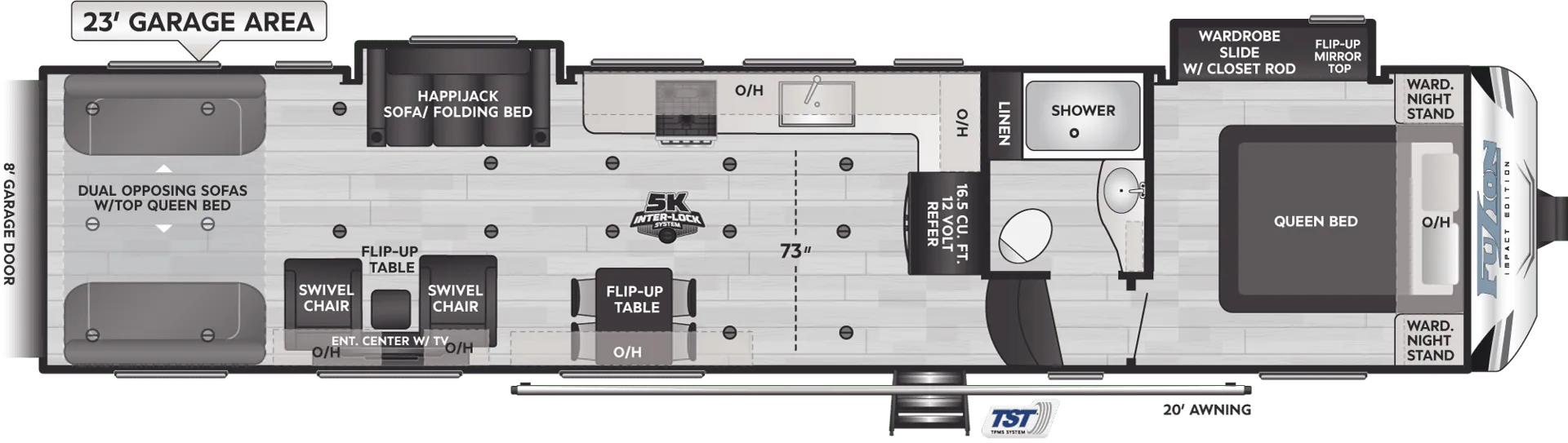 Keystone Fuzion Impact Edition 3423 floor plan