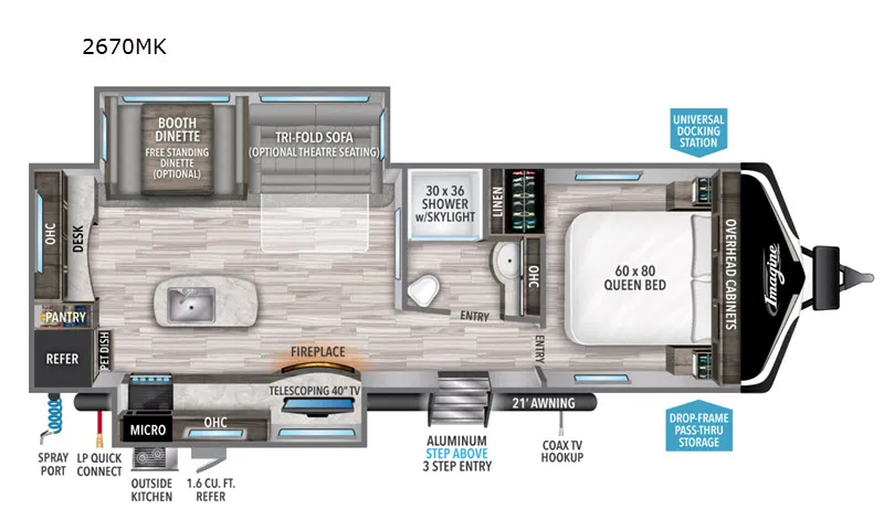 2021 Grand Design Imagine 2670MK - Floor plan