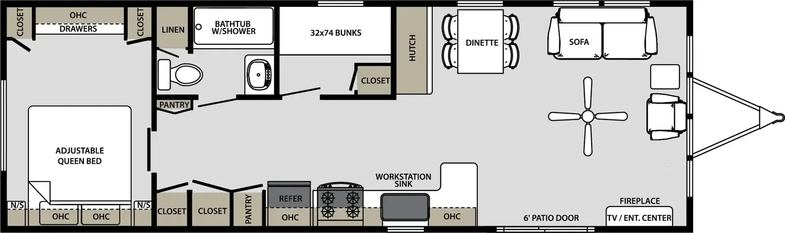 Forest River Quailridge Premier Canada 41BH-C-P floor plan