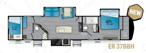 Heartland ElkRidge 37BBH floor plan