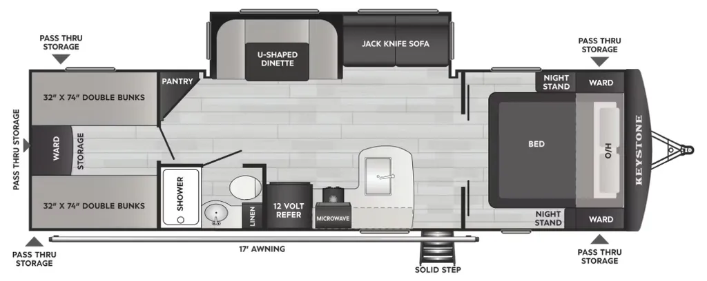 2026 Keystone Bullet Classic 28QBCWE floor plan