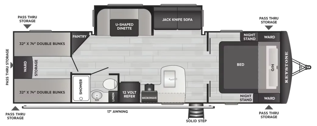 2026 Keystone Bullet Classic 28QBCWE - Floor plan