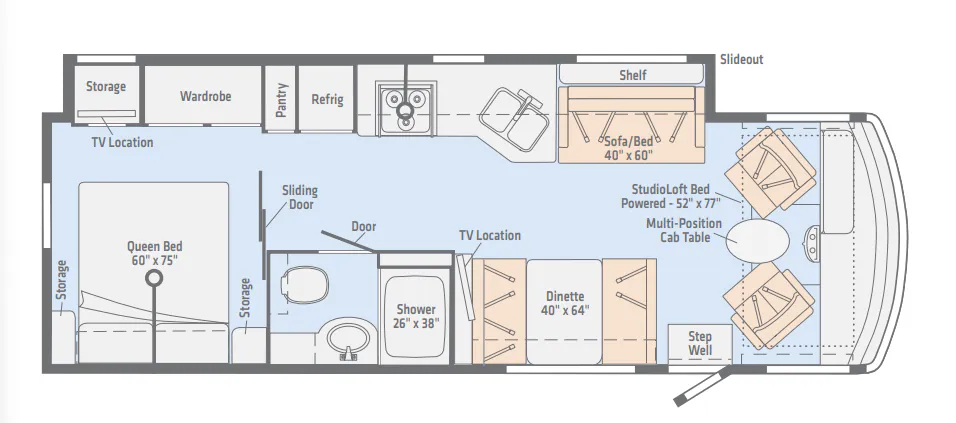 Winnebago Intent 29L floor plan