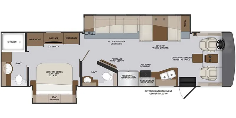 Holiday Rambler Vacationer 35K floor plan