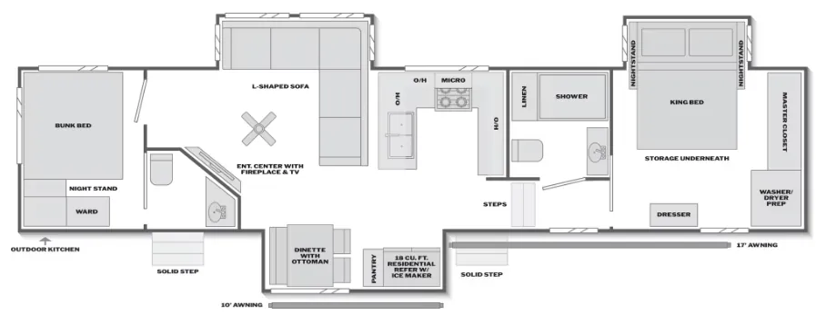 Keystone Sprinter 3910RLQ floor plan