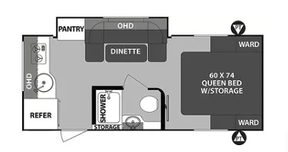 Forest River R-Pod RP-195 floor plan