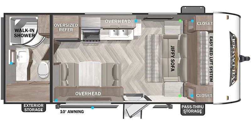 Forest River Wildwood X-Lite 171RBXL floor plan