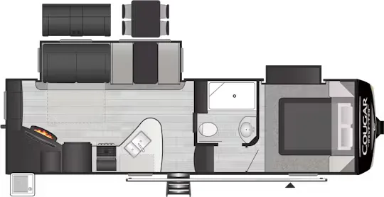 2021 Keystone Cougar Half-Ton 25RES - Floor plan