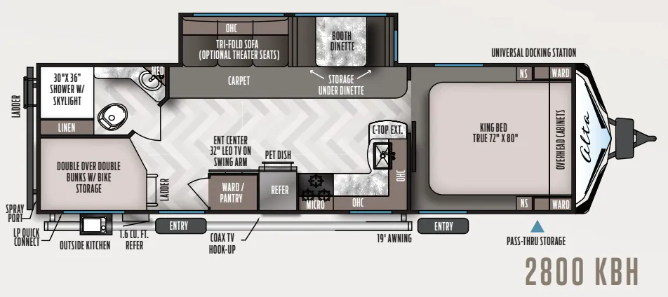 East to West Alta 2800KBH floor plan