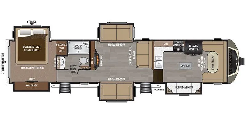 2018 Keystone Montana 3820FK floor plan
