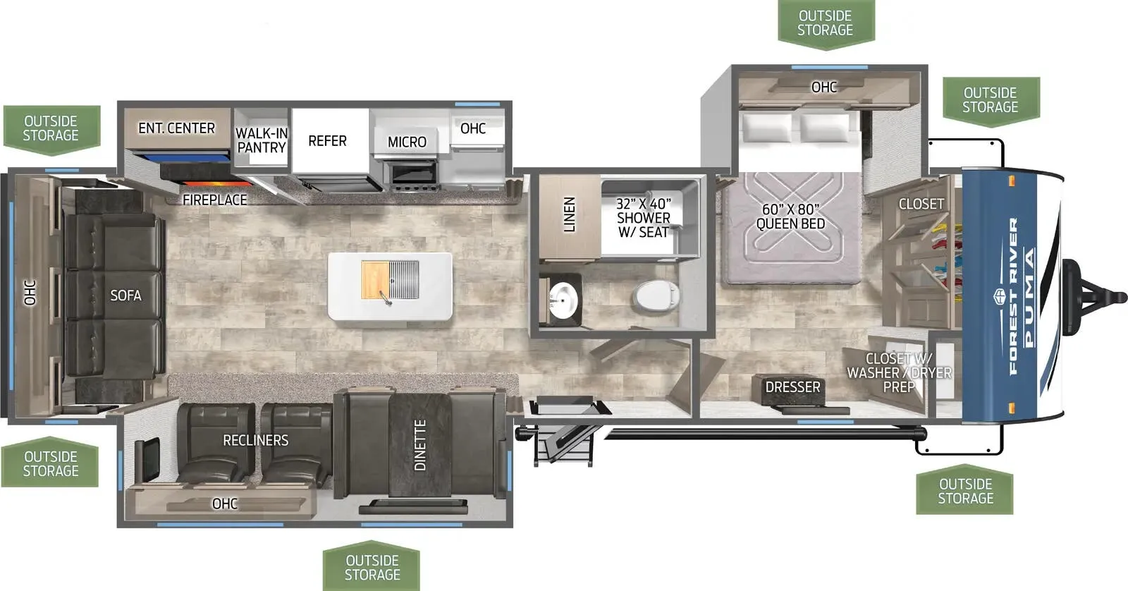 Palomino Puma 31RLQS floor plan