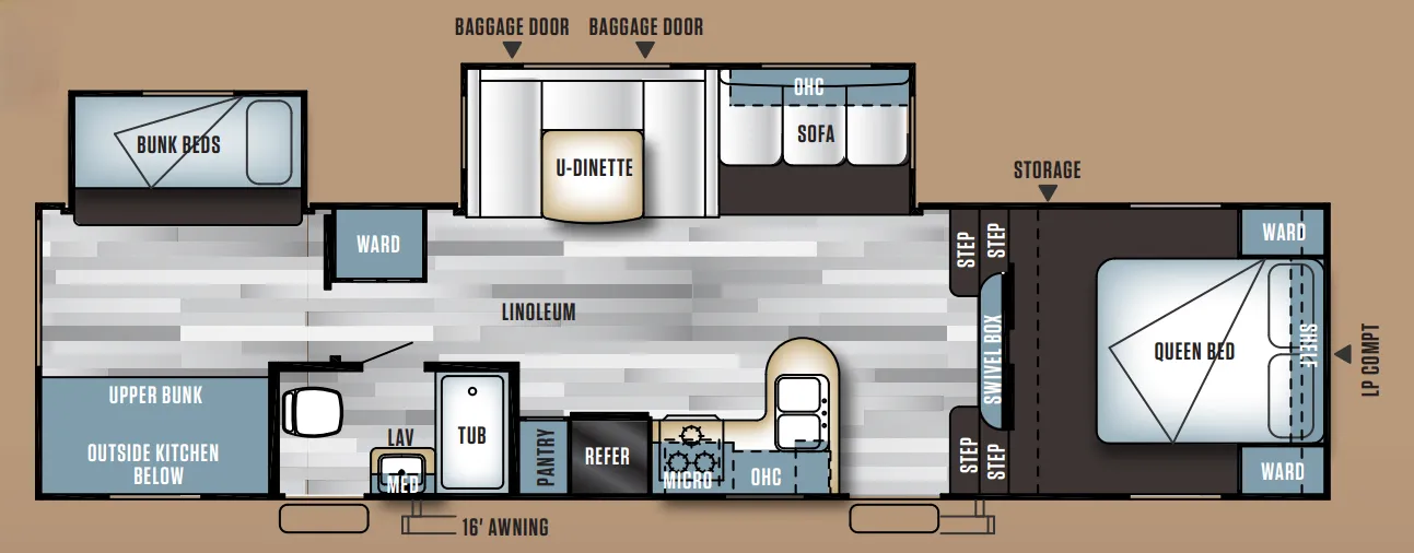 Forest River Salem 33BHOK floor plan