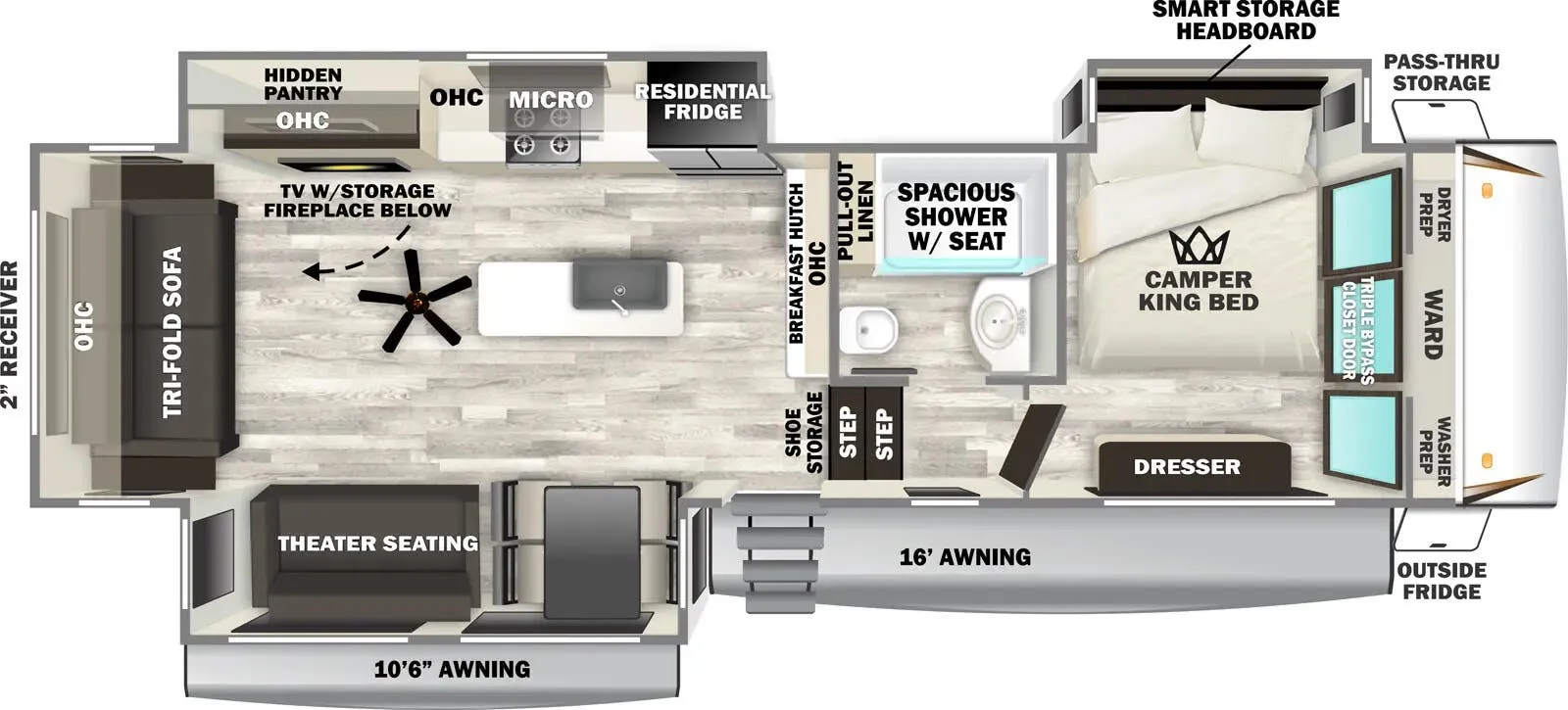 Forest River Sabre 32GKS floor plan