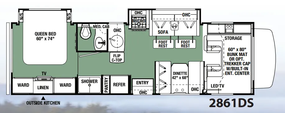 Forest River Forester 2861DS floor plan